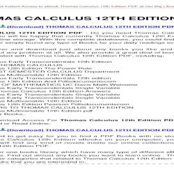 Thomas calculus 12th edition book