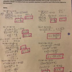 Algebra 1 unit 6 test answer key