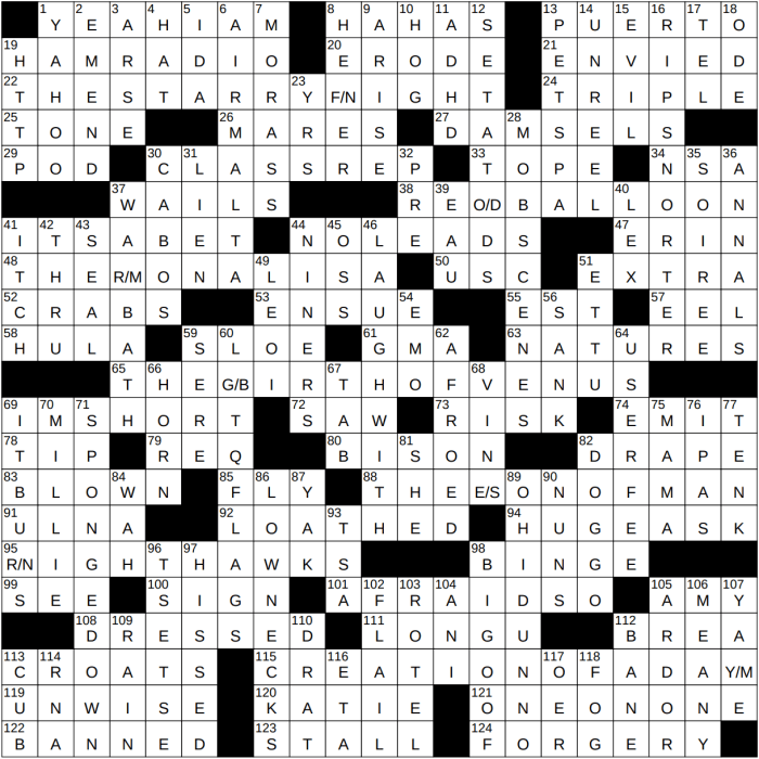 Harper in far north crossword