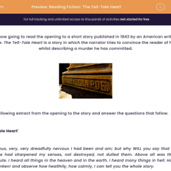 The tell tale heart worksheet