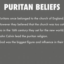 Which of the following beliefs was advanced by the puritans