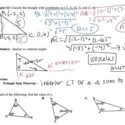 Triangle sum and exterior angle theorem answer key